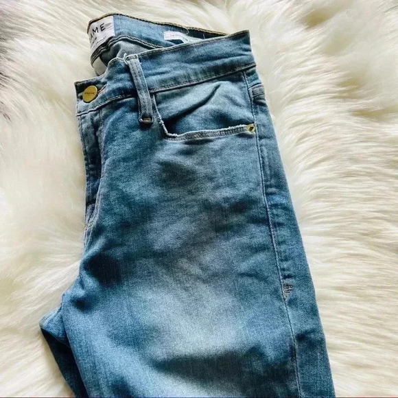 Frame Le Skinny De Jeanne Distressed Skinny Jeans Jackwood Sz 26 - Picture 7 of 7